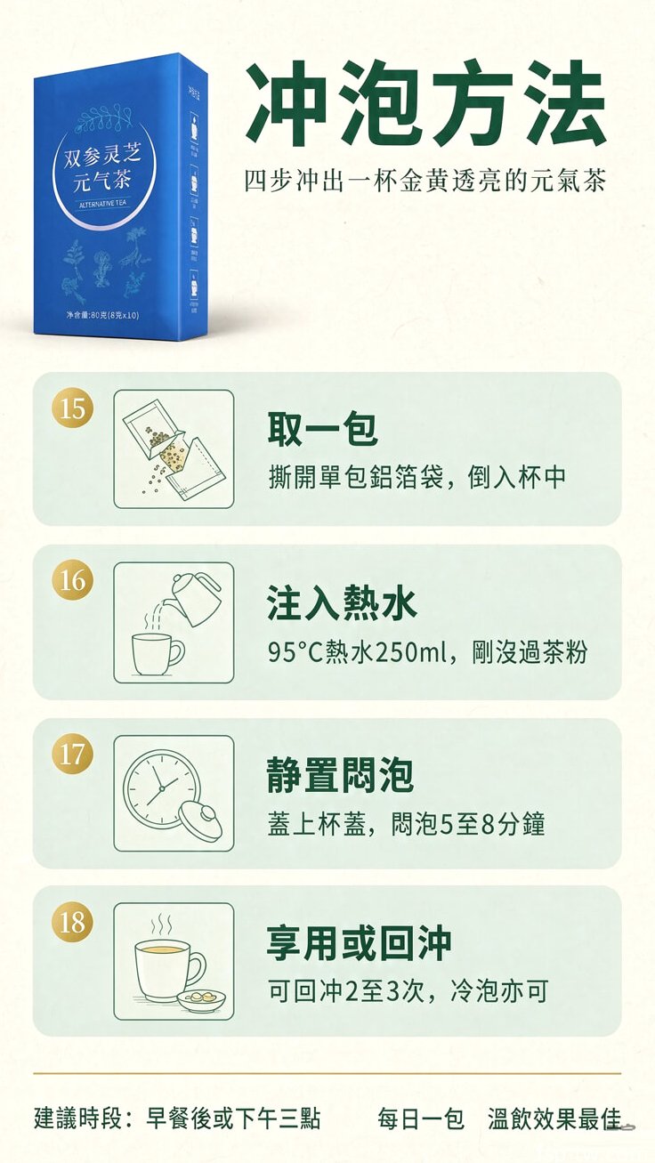雙參靈芝元氣茶產品介紹